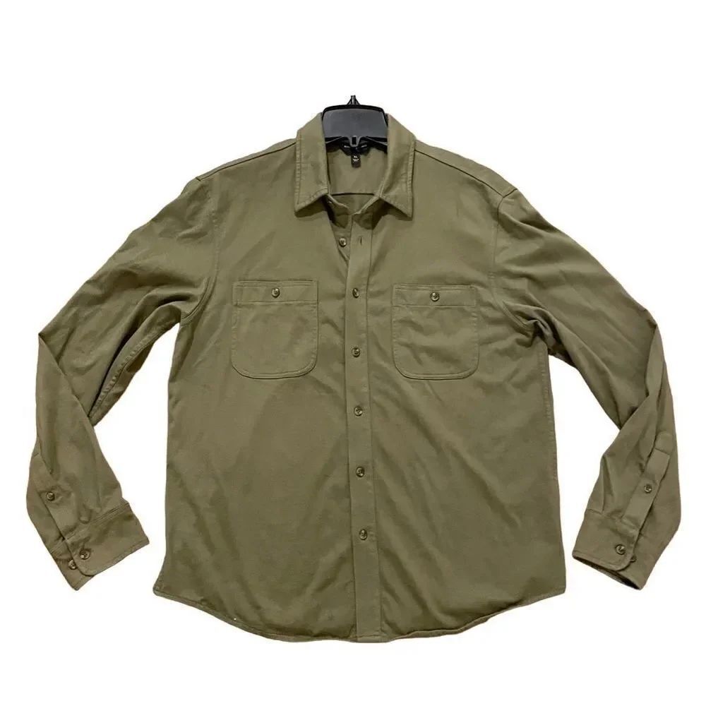 Banana Republic olive green utility button down large